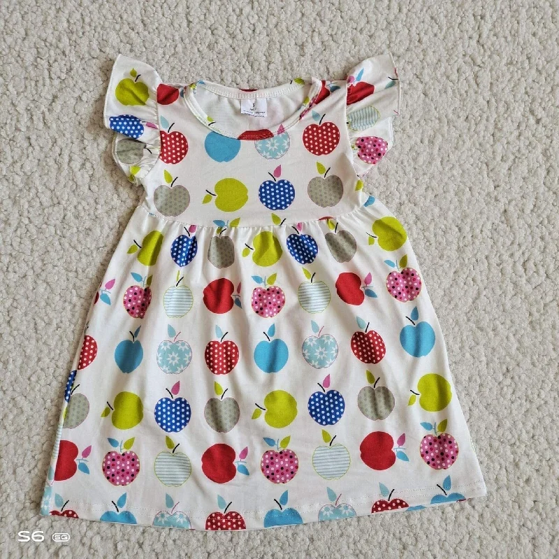 Colorful apple flutter dress