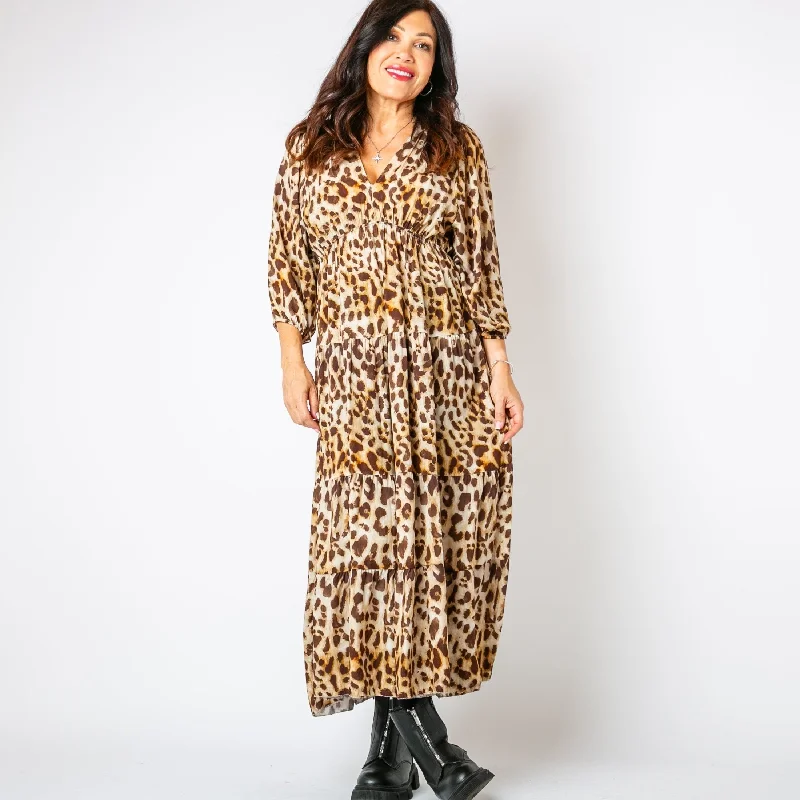 Leopard Tiered Dress