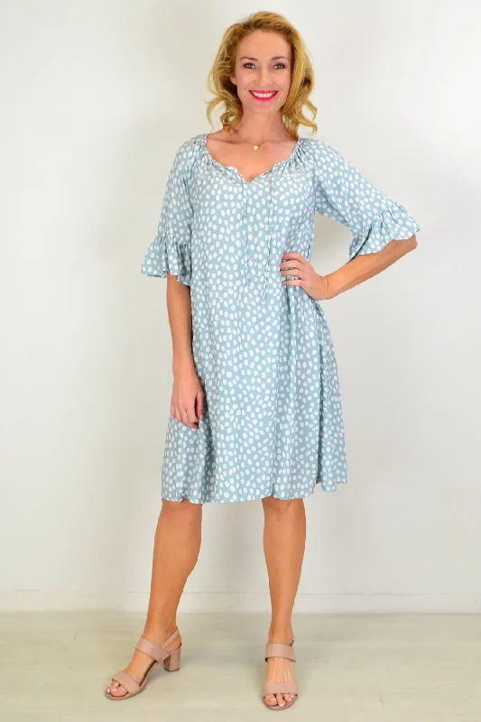 Spotted Garden Shift Tunic Dress