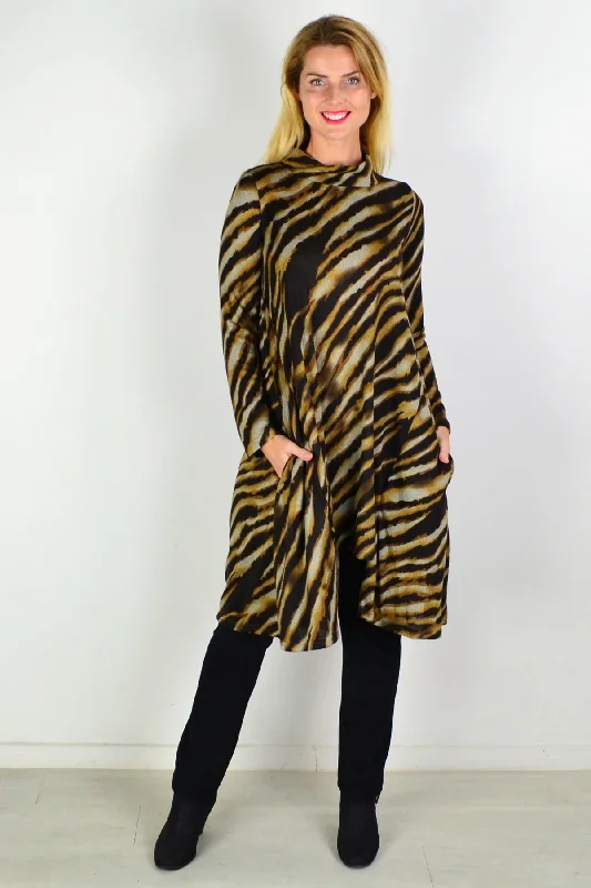 Wild Side Fleece Tunic Dress