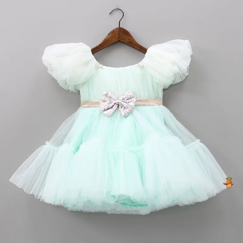 Pretty Aqua Blue Party Wear Dress